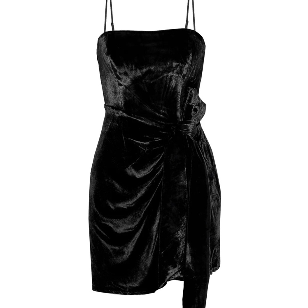 NWT Cinq a Sept Kiki Knotted Velvet Mini Dress